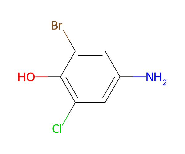 3-Bromo-5-chloro-4-hydroxyaniline structure