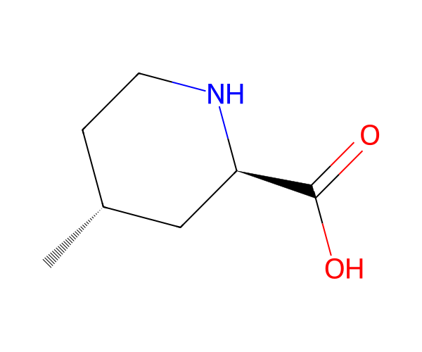 (2R,4R)-4-Methylpiperidine-2-carboxylic acid structure