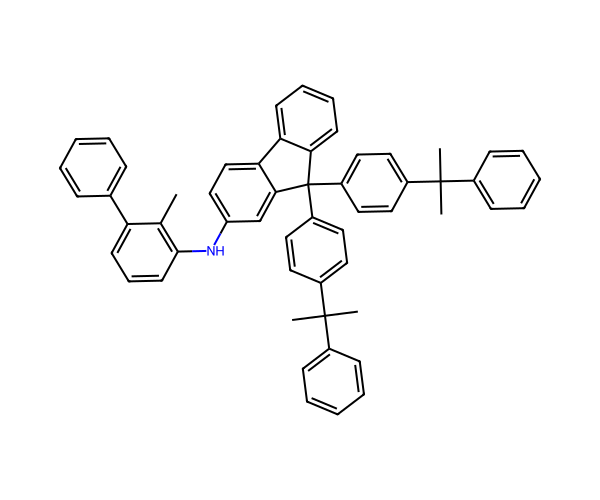N-(2-methyl-[1,1'-biphenyl]-3-yl)-9,9-bis(4-(2-phenylpropan-2-yl)phenyl)-9H-fluoren-2-amine structure