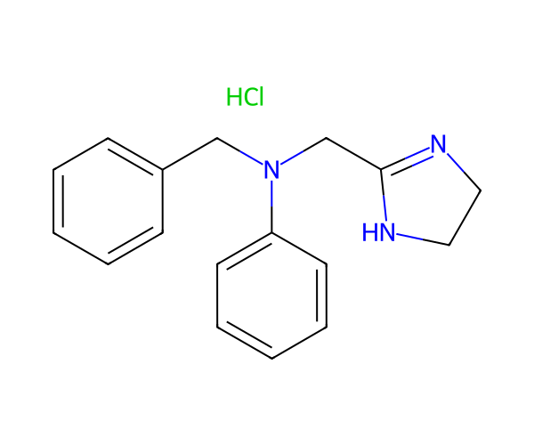 N-benzyl-N-(4,5-dihydro-1H-imidazol-2-ylmethyl)aniline;hydrochloride structure