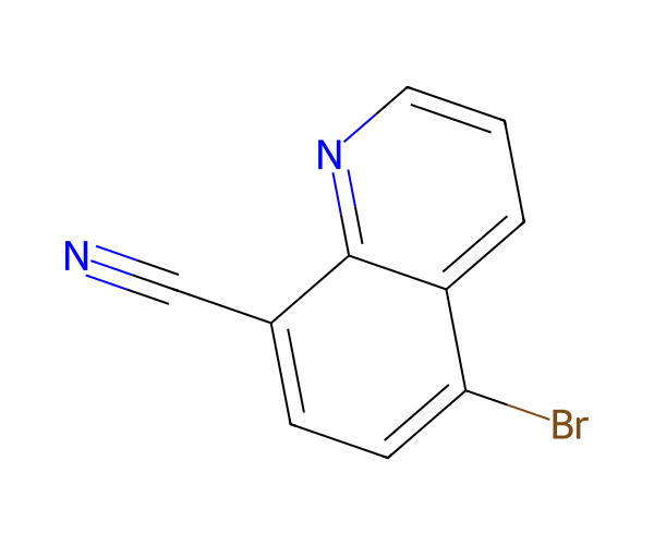 5-bromoquinoline-8-carbonitrile structure