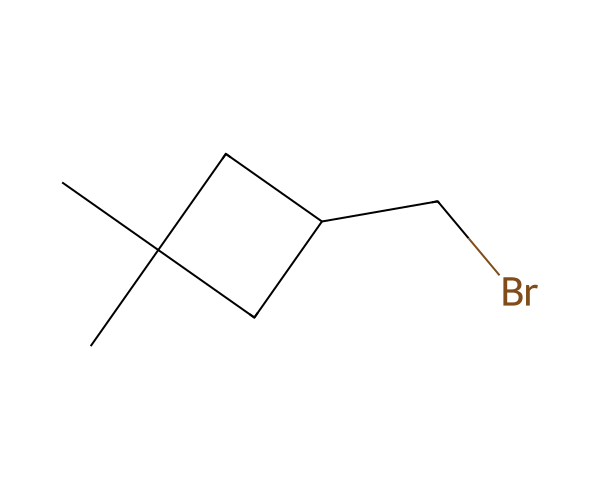 3-(Bromomethyl)-1,1-dimethylcyclobutane structure