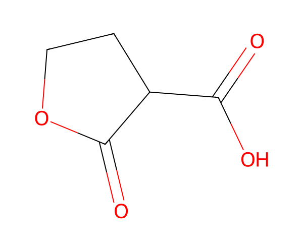 2-oxooxolane-3-carboxylic acid structure