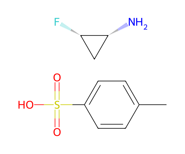 (1R,2S)-2-Fluorocyclopropylaminetosylate structure