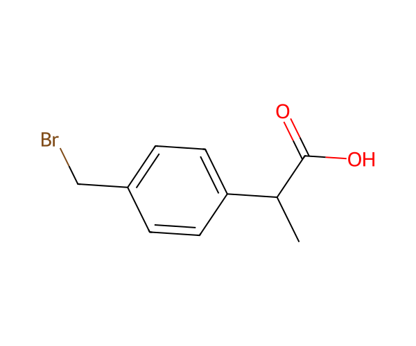 2-(4-Bromomethyl)phenylpropionic acid structure
