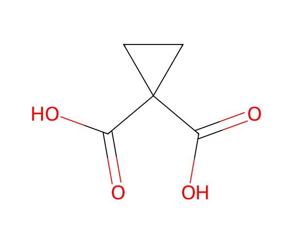 1,1-Cyclopropanedicarboxylic acid structure