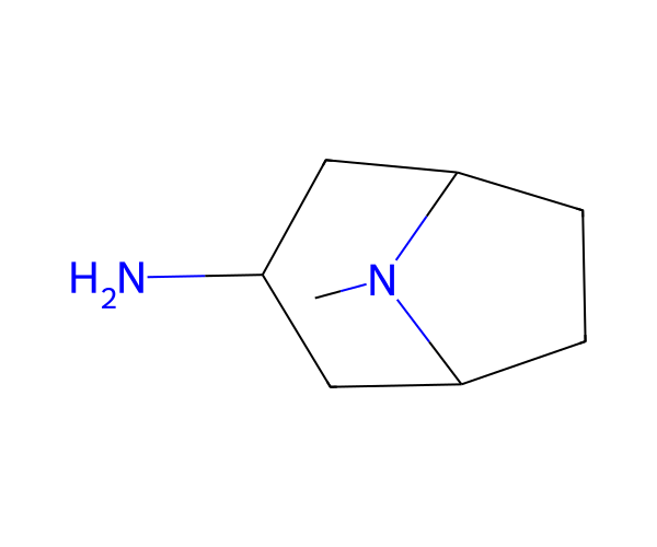 (1S,5R)-8-methyl-8-azabicyclo[3.2.1]octan-3-amine structure