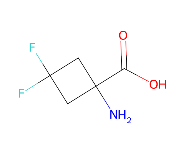 1-Amino-3,3-difluorocyclobutanecarboxylic acid structure