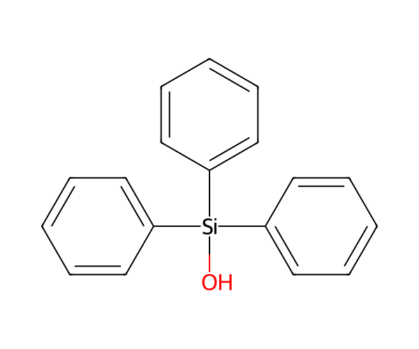 Triphenylsilanol structure