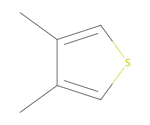 3,4-dimethylthiophene structure