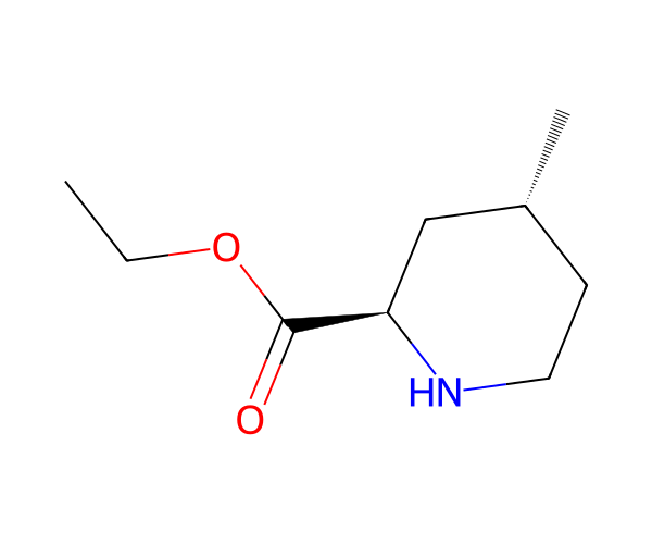Ethyl (2R,4R)-4-methyl-2-piperidinecarboxylate structure