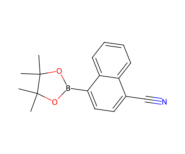 4-(4,4,5,5-Tetramethyl-1,3,2-dioxaborolan-2-yl)-1-naphthalenecarbonitrile structure