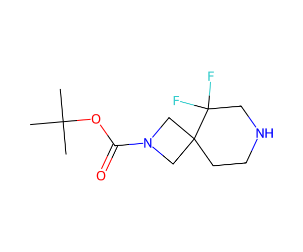 tert-Butyl5,5-difluoro-2,7-diazaspiro[3.5]nonane-2-carboxylate structure